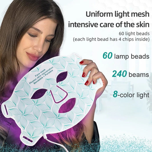 8 Colors Facial LED Mask